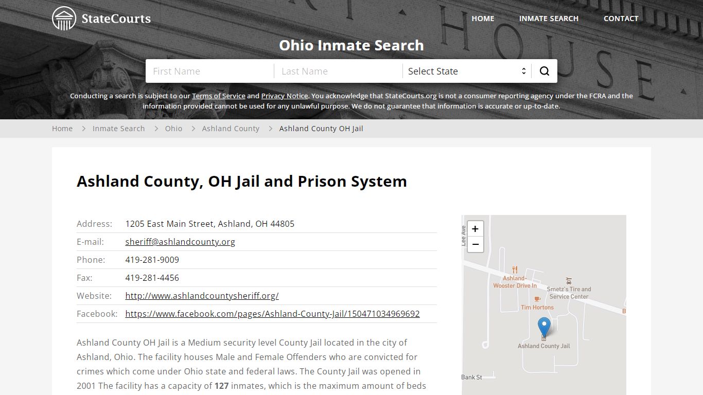 Ashland County OH Jail Inmate Records Search, Ohio - StateCourts